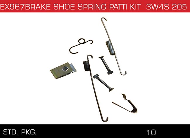 EX967BRAKE SHOE SPRING PATTI KIT 3W4S 205